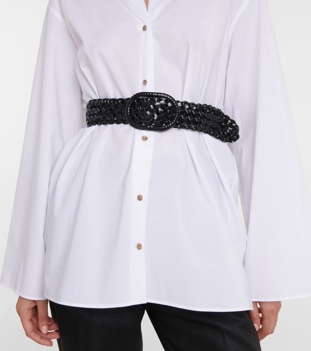 编结皮革腰带 | Mytheresa (INTL)