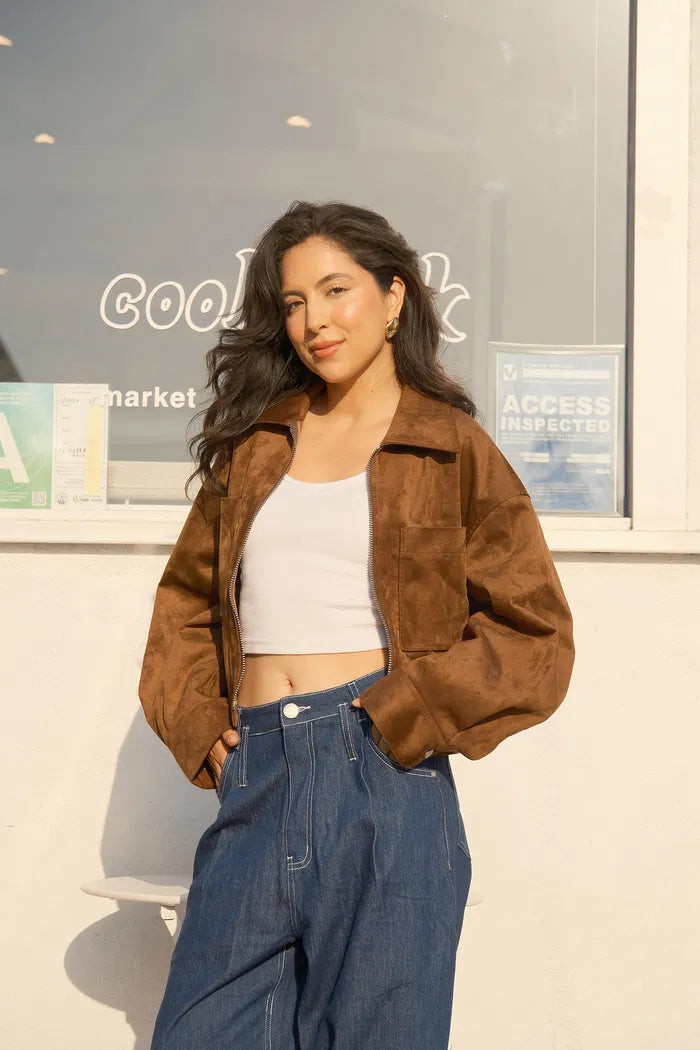 Coddenham Jacket in Faux Suede | Fabrique