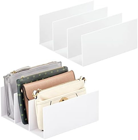 mDesign Plastic Divided Purse Organizer for Closets, Bedrooms, Dressers - Closet Shelf Storage So... | Amazon (US)