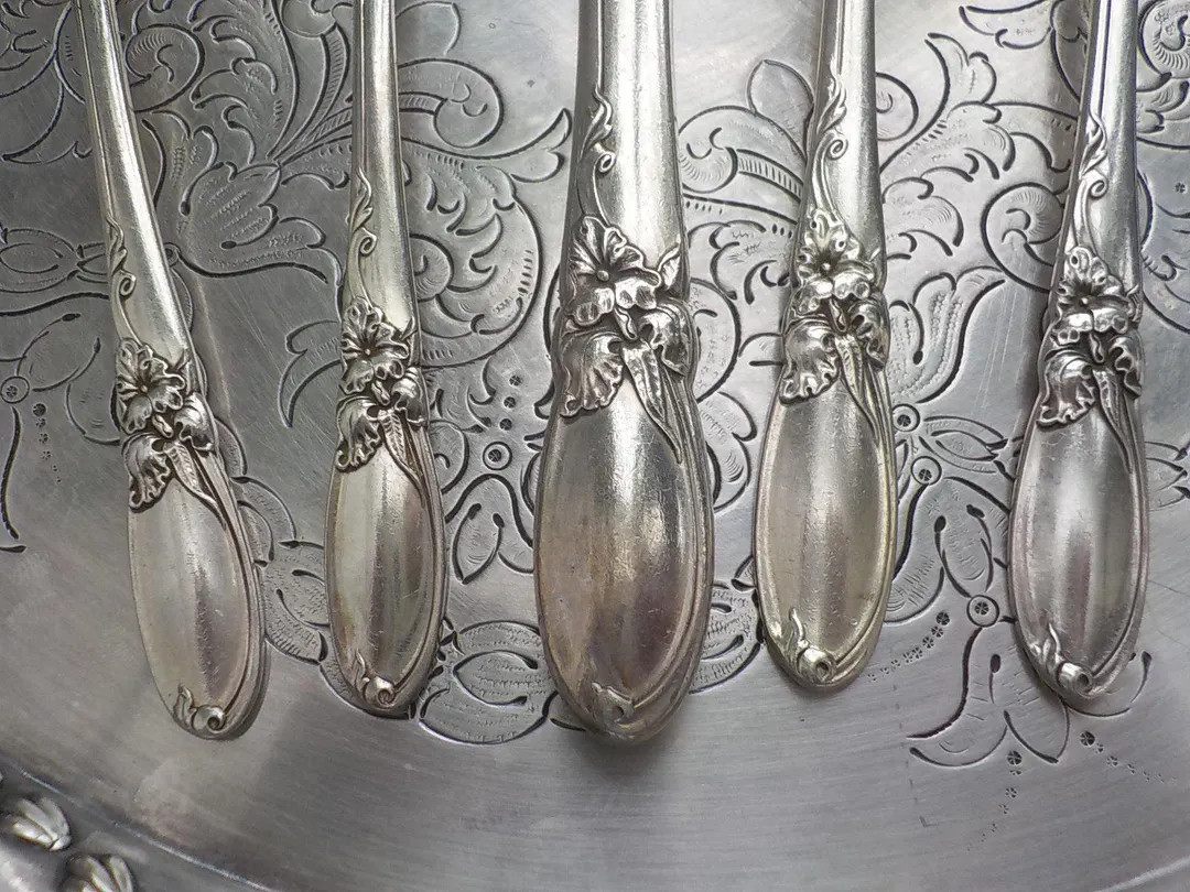Vintage White Orchid 5 piece silver plate  place setting flatware | Etsy (US)