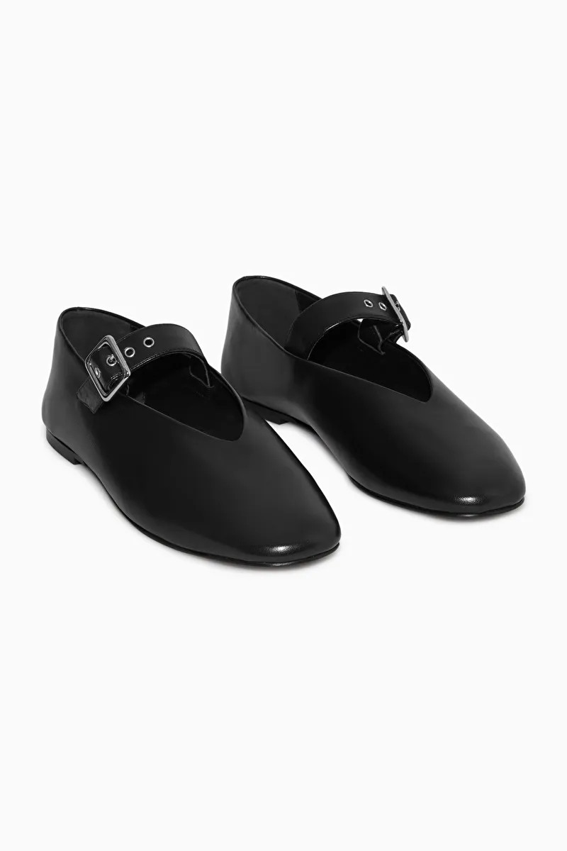 LEATHER MARY-JANE FLATS | COS UK