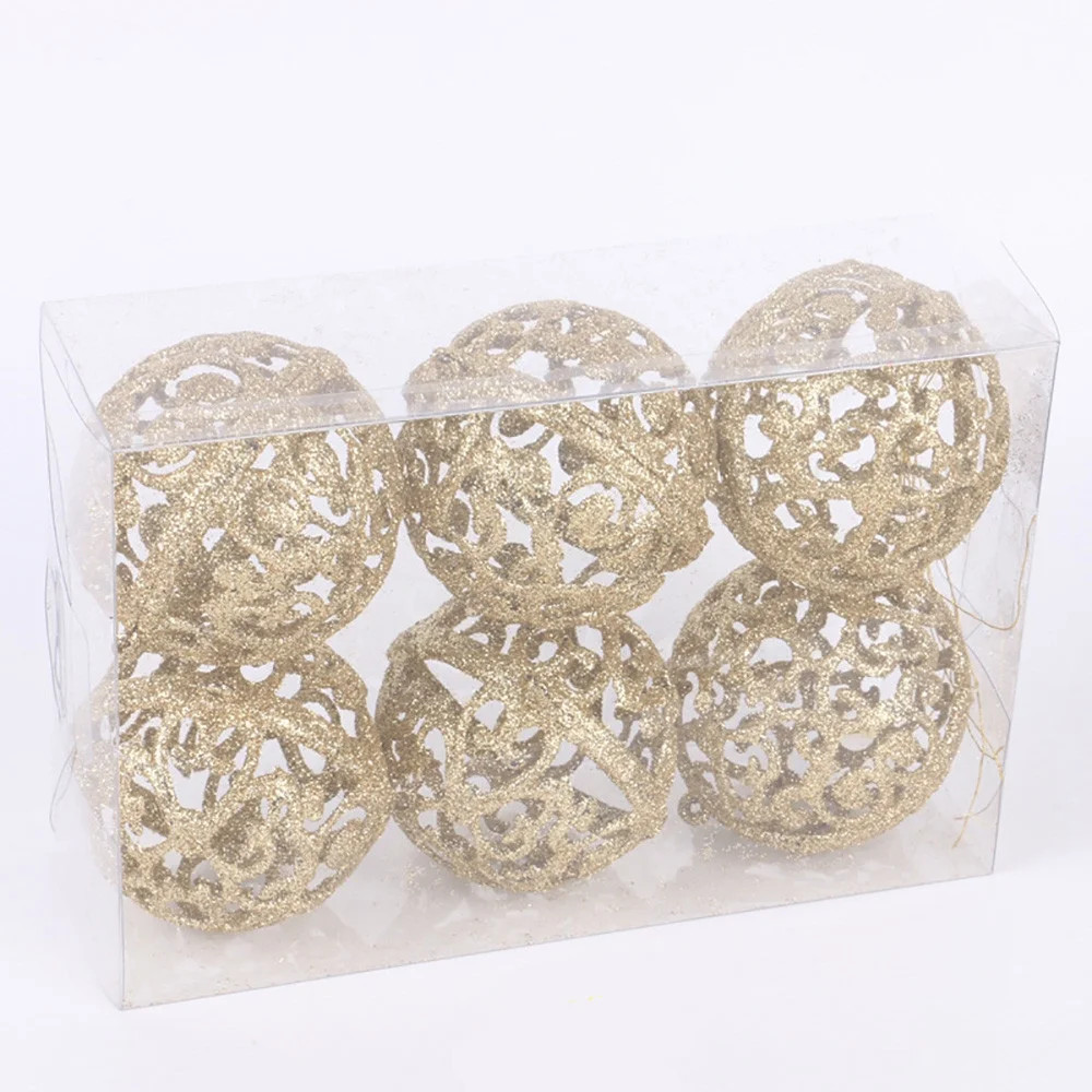 Ikevan 6Cm Christmas Xmas Tree Ball Bauble Hanging Home Party Ornament Decor Gold One Size - Walm... | Walmart (US)