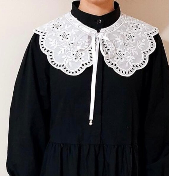 American Vintage Peter Pan Collar Cotton Necklet Hand Embroidered Lacemaking Gift For Her Clothin... | Etsy (US)