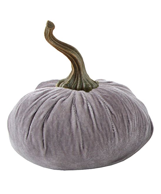 5'' Gray Velvet Pumpkin DÃ©cor | zulily