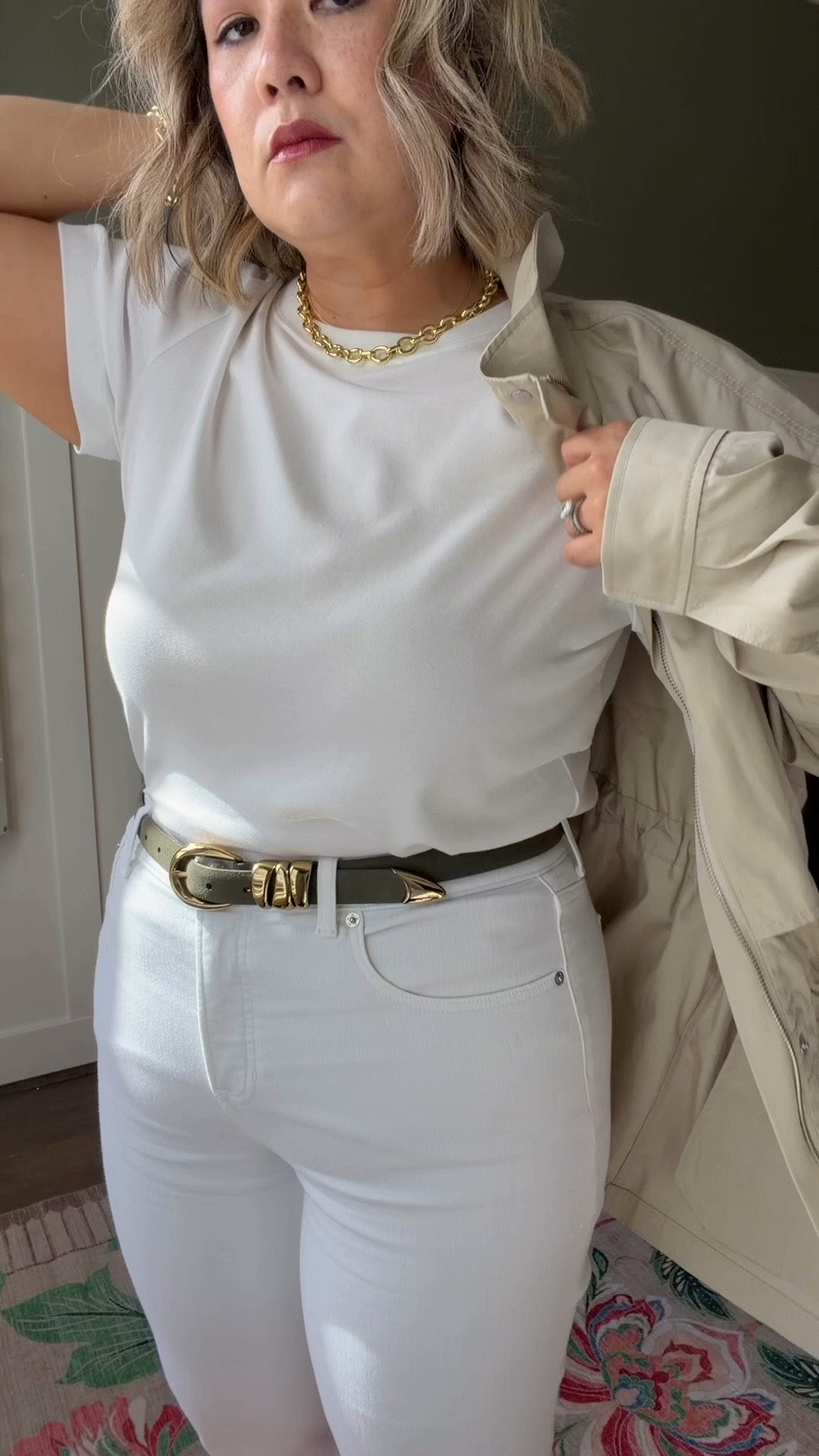 I bought this jacket several months ago and it sold out so fast, but it’s finally back and in way more colors! It’s such a good going into fall! I absolutely love how it cinches in at the waist. So flattering on a curvy figure. 

Jacket - size large
Jeans - size XL petite
Top - size large

#LTKootd #LTKOver40 #LTKMidsize