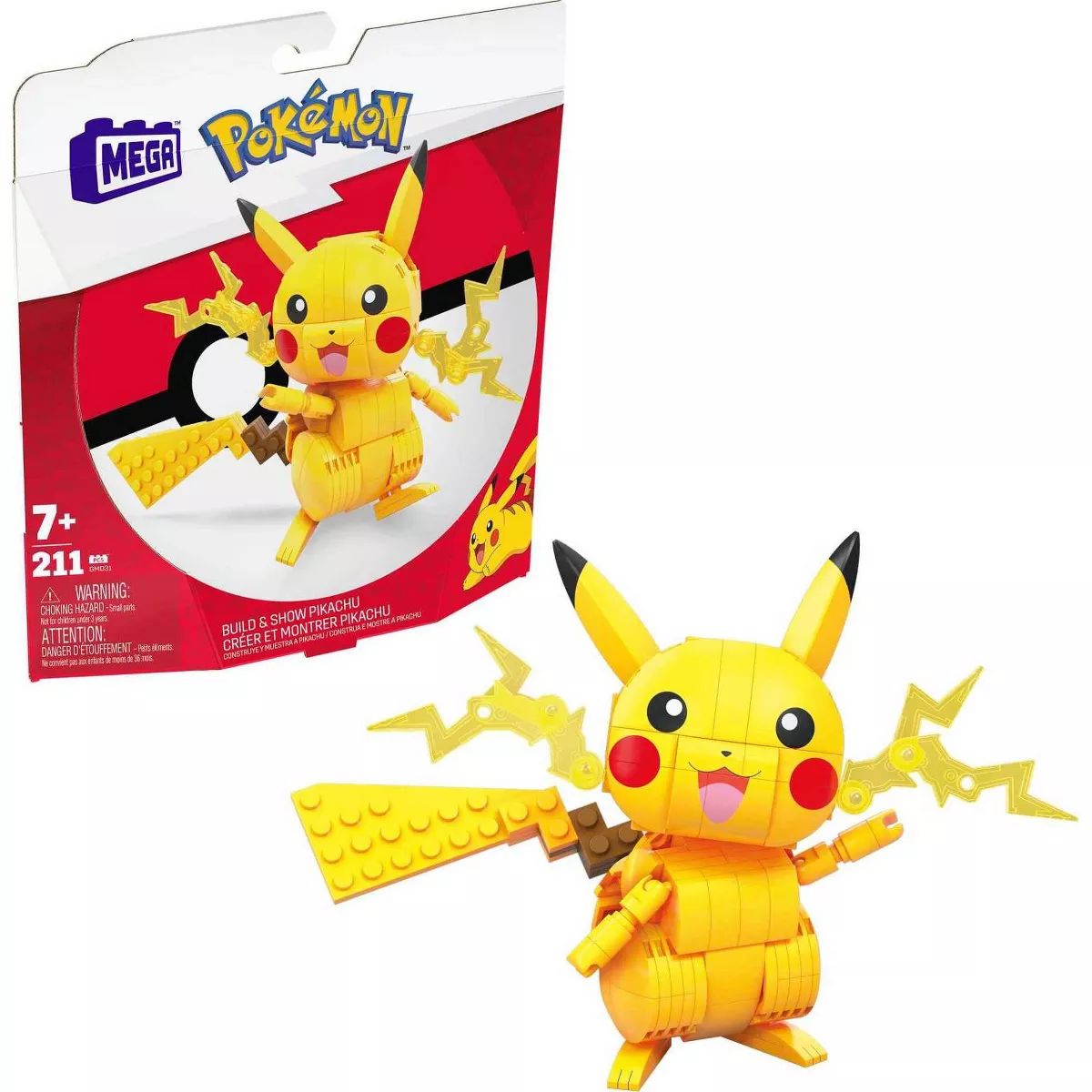 MEGA Pokémon Build & Show Pikachu Building Set - 211pcs | Target