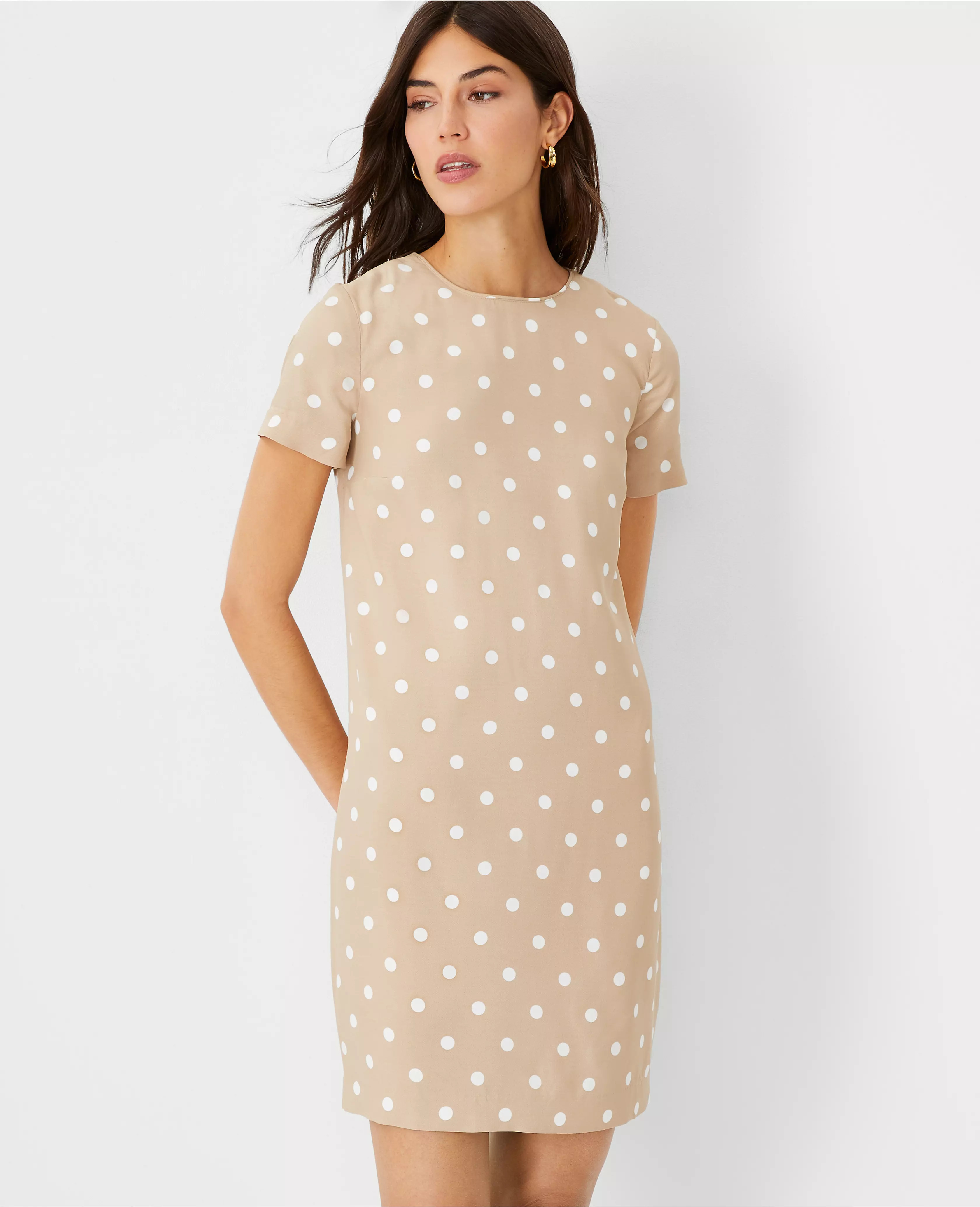 Petite Polka Dot Tee Shift Dress | Ann Taylor (US)