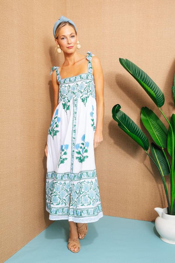 White Poppy Tie Shoulder Dress | Tuckernuck (US)