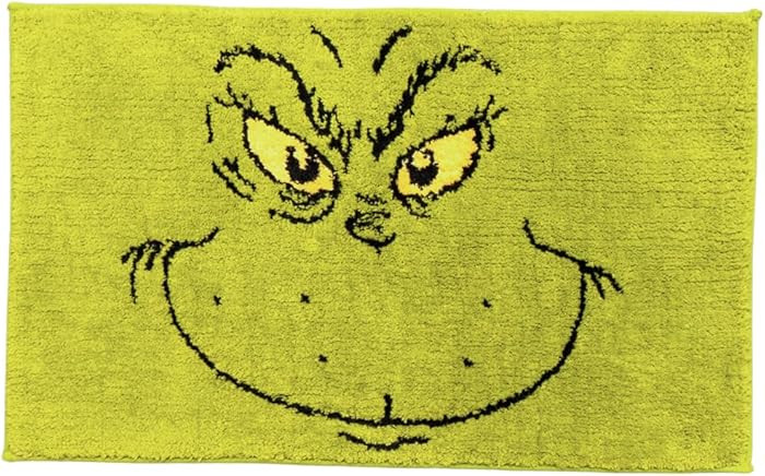 Franco Collectibles Grinch by Dr. Seuss Plush Poly Knit Bathroom Mat Rug 21x34 | Amazon (US)