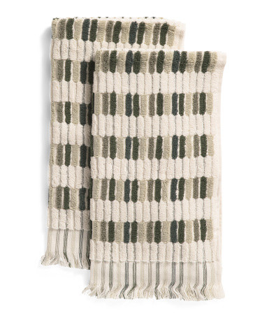Set Of 2 Shaggy Ribbed Hand Towels | TJ Maxx