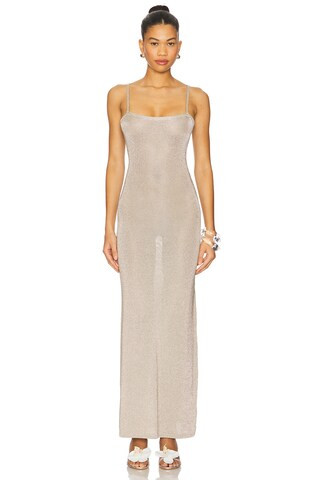superdown Dalilah Maxi Dress in Silver Metallic from Revolve.com | Revolve Clothing (Global)