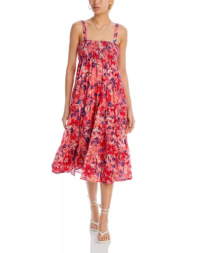 AQUA Floral Ikat Midi Dress - 100% Exclusive Women - Bloomingdale's | Bloomingdale's (US)