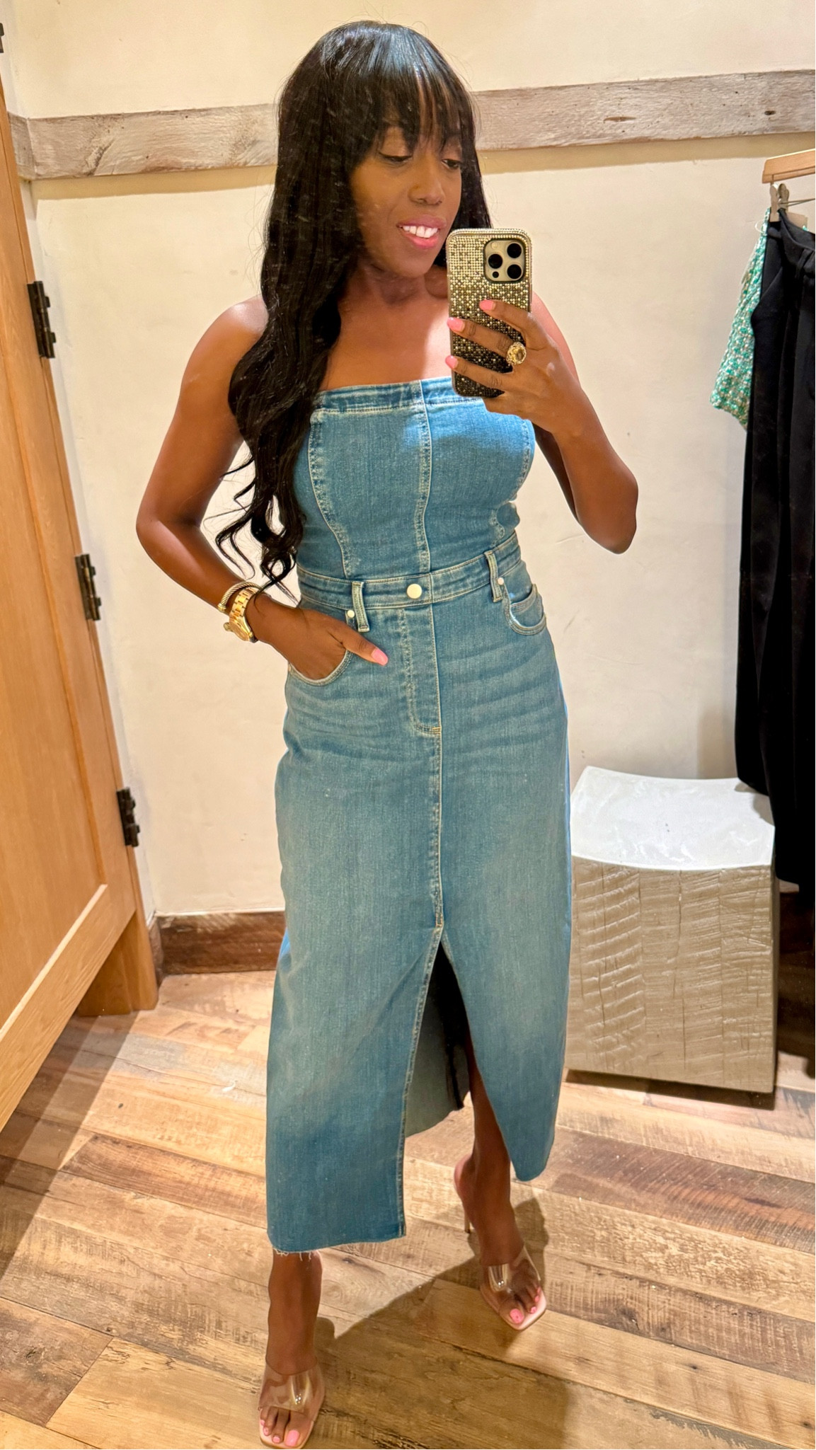 Denim Dress runs true to size. Wearing a 6  
Spring Outfit, Spring Dress, Summer Dress, Jeans, Denim, 


#LTKStyleTip #LTKOver40 #LTKSeasonal