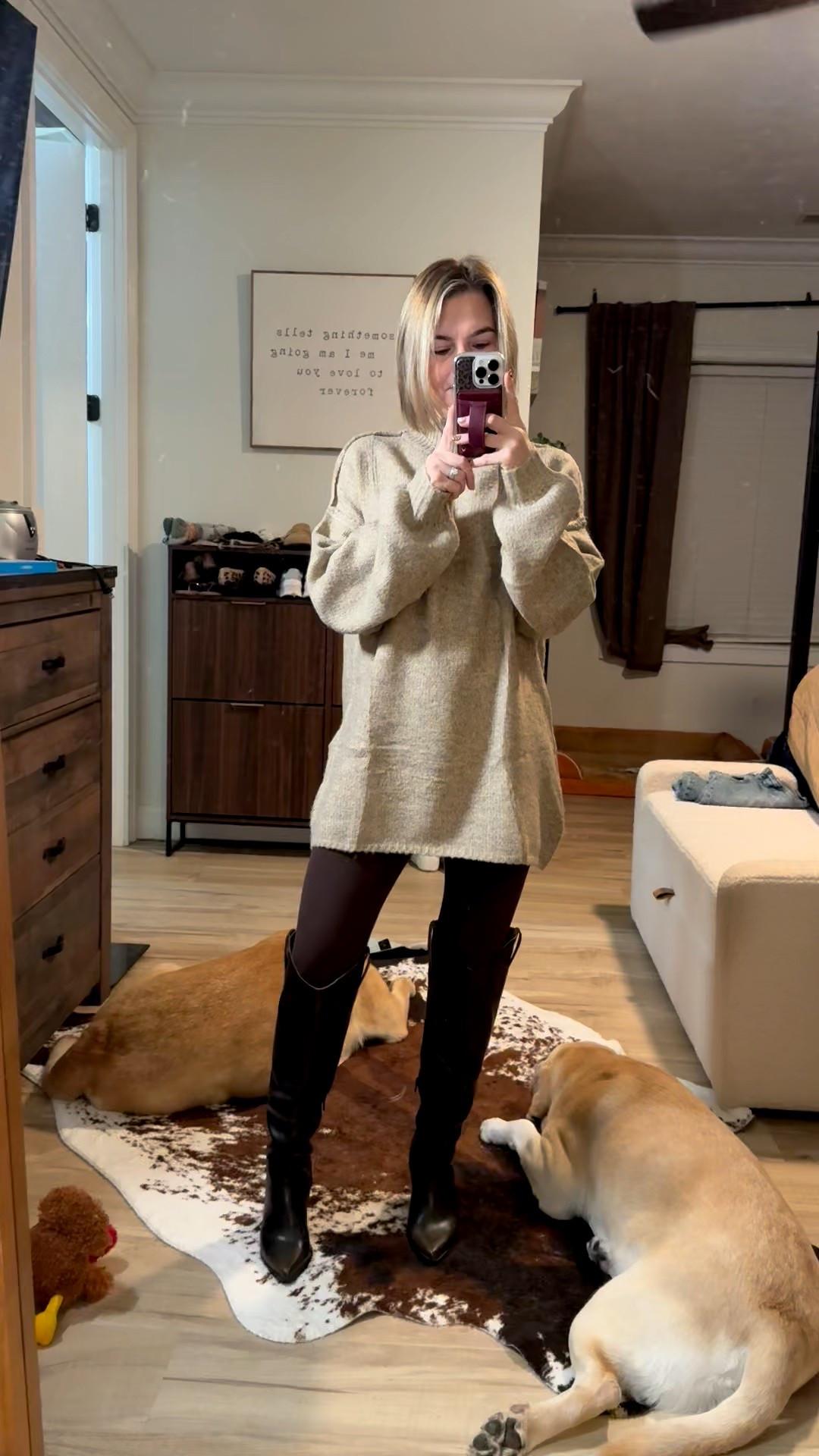 Sweater small
Leggings medium
Boots TTS

#LTKPetite #LTKOver40 #LTKStyleTip