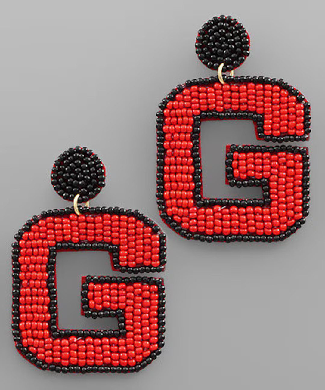 Beaded Georgia Gameday Earrings - Etsy | Etsy (US)