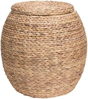 Household Essentials Ml-4105 Barrel Storage Tub W-Lid | Water Hyacinth | Amazon (US)