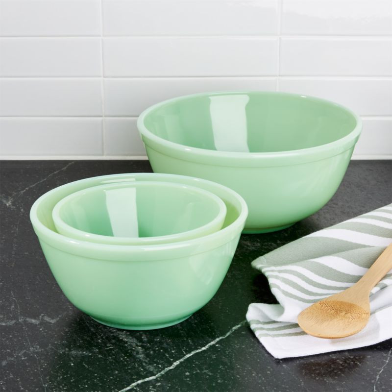 Mosser Jadeite Mixing Bowls, Set of 3 + Reviews | Crate & Barrel | Crate & Barrel