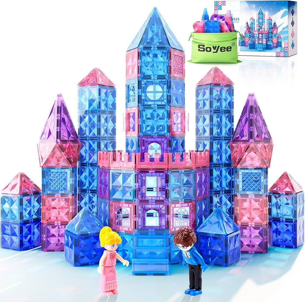 Diamond Magnetic Building Blocks - Princess Toys for 3-8 Year Old Girls & Boys - 3 4 5 6 Year Old... | Amazon (US)