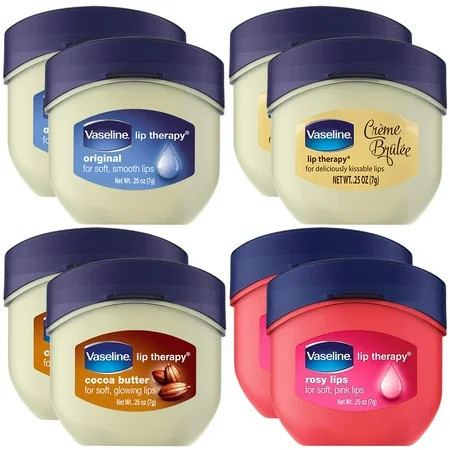Vaseline Lip Therapy Rosy Lips, Cocoa Butter, Creme Brulee, Original - Vaseline Lip Balm, Tinted and Clear Lip Gloss Set, 2 of Each, 0.25 Oz Ea (8 Piece Set) BE4 | Walmart (US)