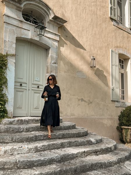 What I Wore In Provence 
Summer Dresses 
Capsule Wardrobe 
Cuyana Dress/wearing size small 
Perfect breezy dress for summer 
Will link similar sandals 


#LTKOver40 #LTKSeasonal #LTKTravel