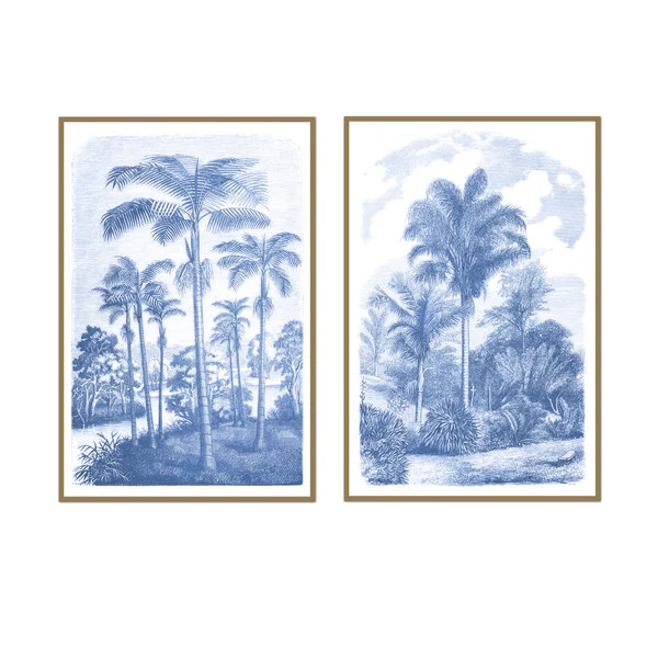 Vintage Tropical Oasis Pair | Urban Garden Prints