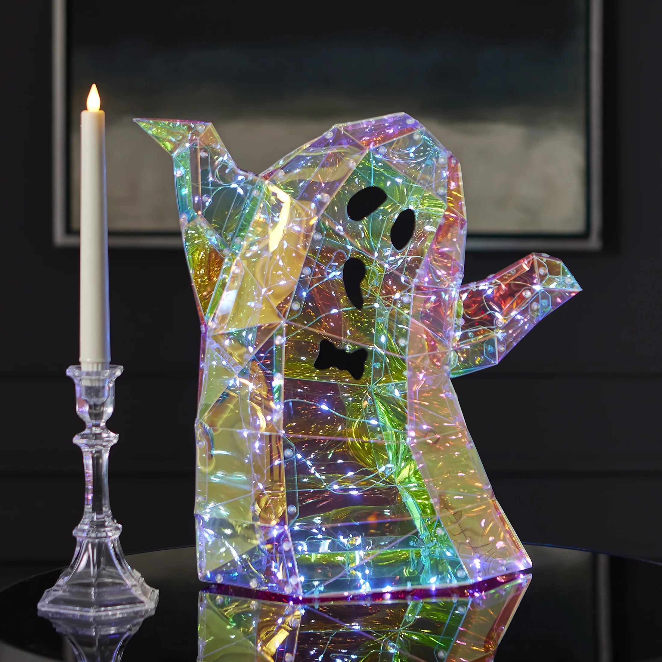 Seasonal LLC Halloween LED Lights - Prismatic Iridescent Spooky Ghost II 16" | Walmart (US)