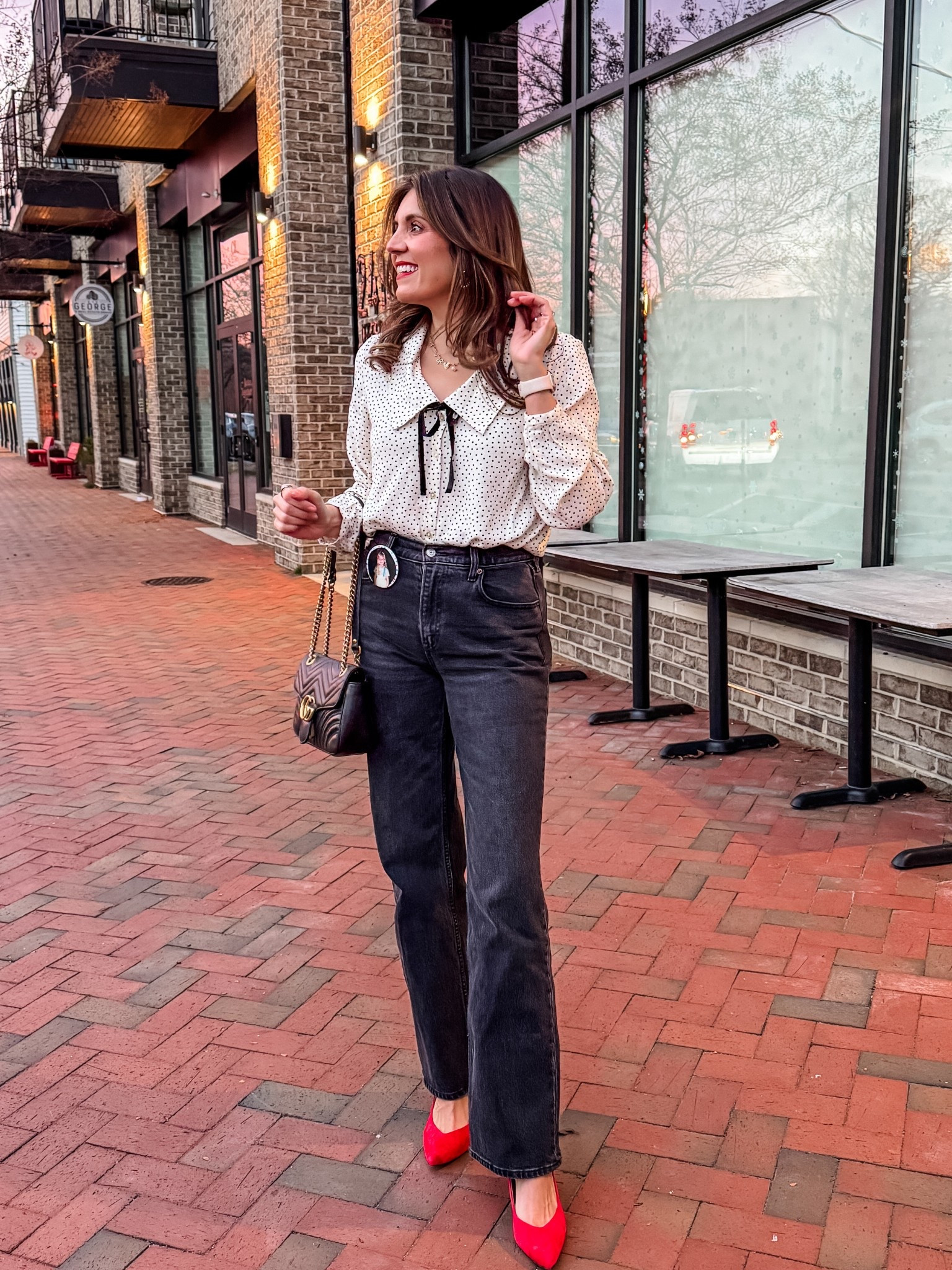 Outfit of the night. Holiday outfit! Small top, 26 in jeans 