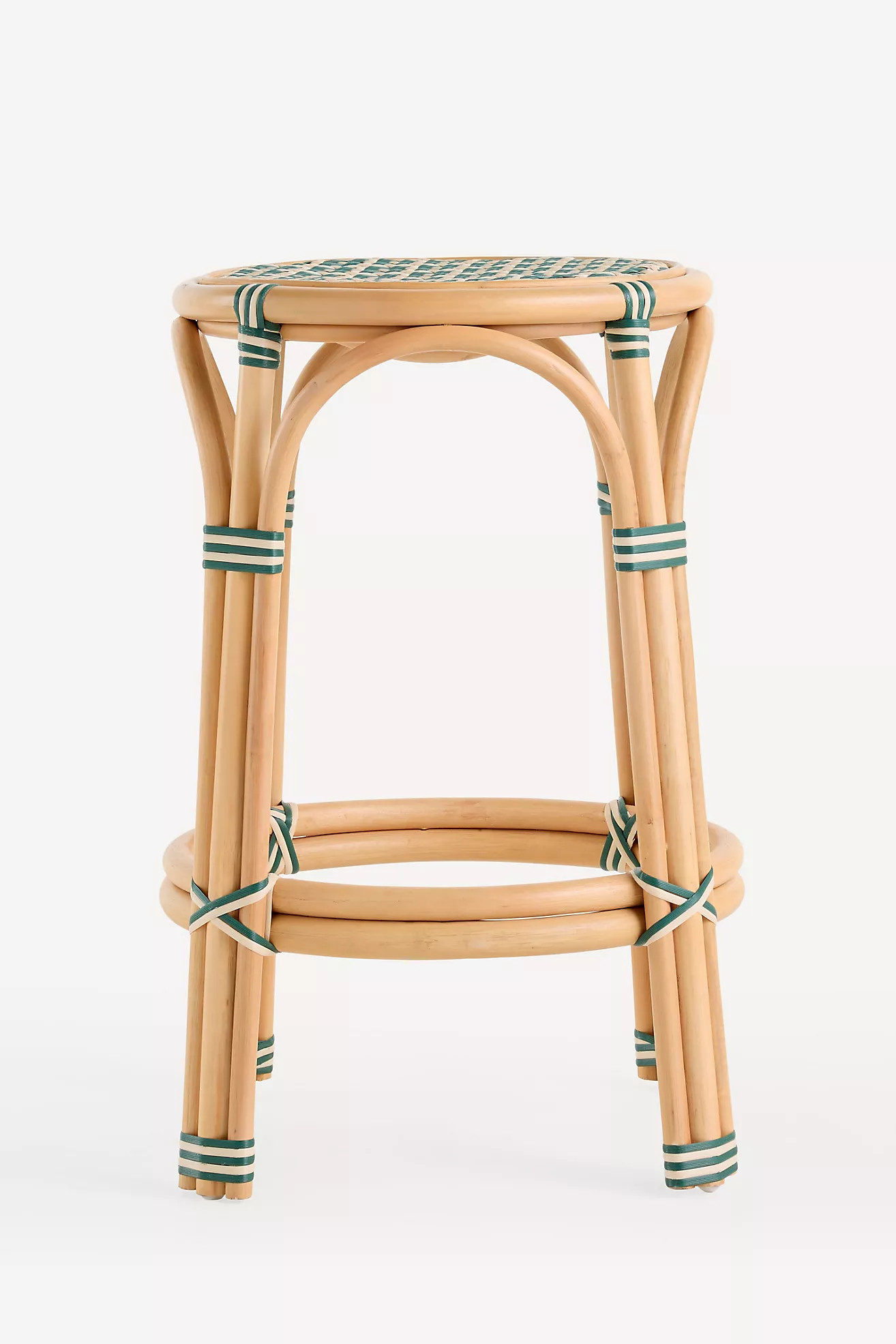 Coastal Rattan Indoor/Outdoor Bar Stool | Anthropologie (US)