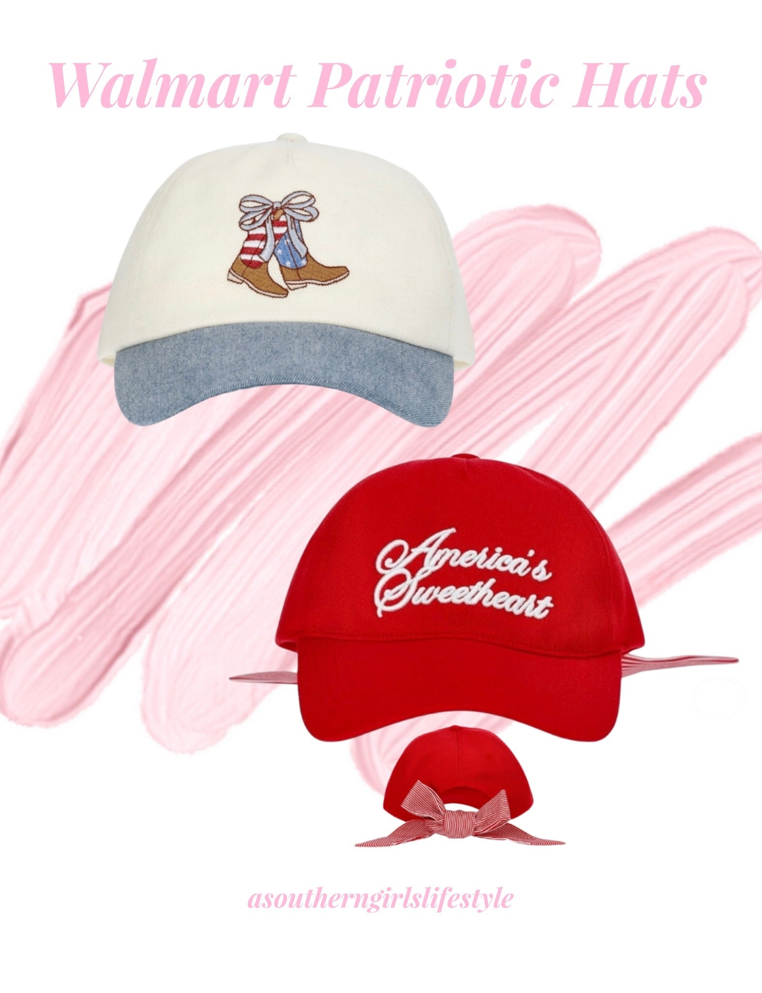 Adorable New Patriotic Baseball Hats at Walmart!!

Cowgirl Boots & Red America’s Sweetheart (look at that bow on tbe back!!)

#LTKgrwm #LTKSeasonal #LTKootd