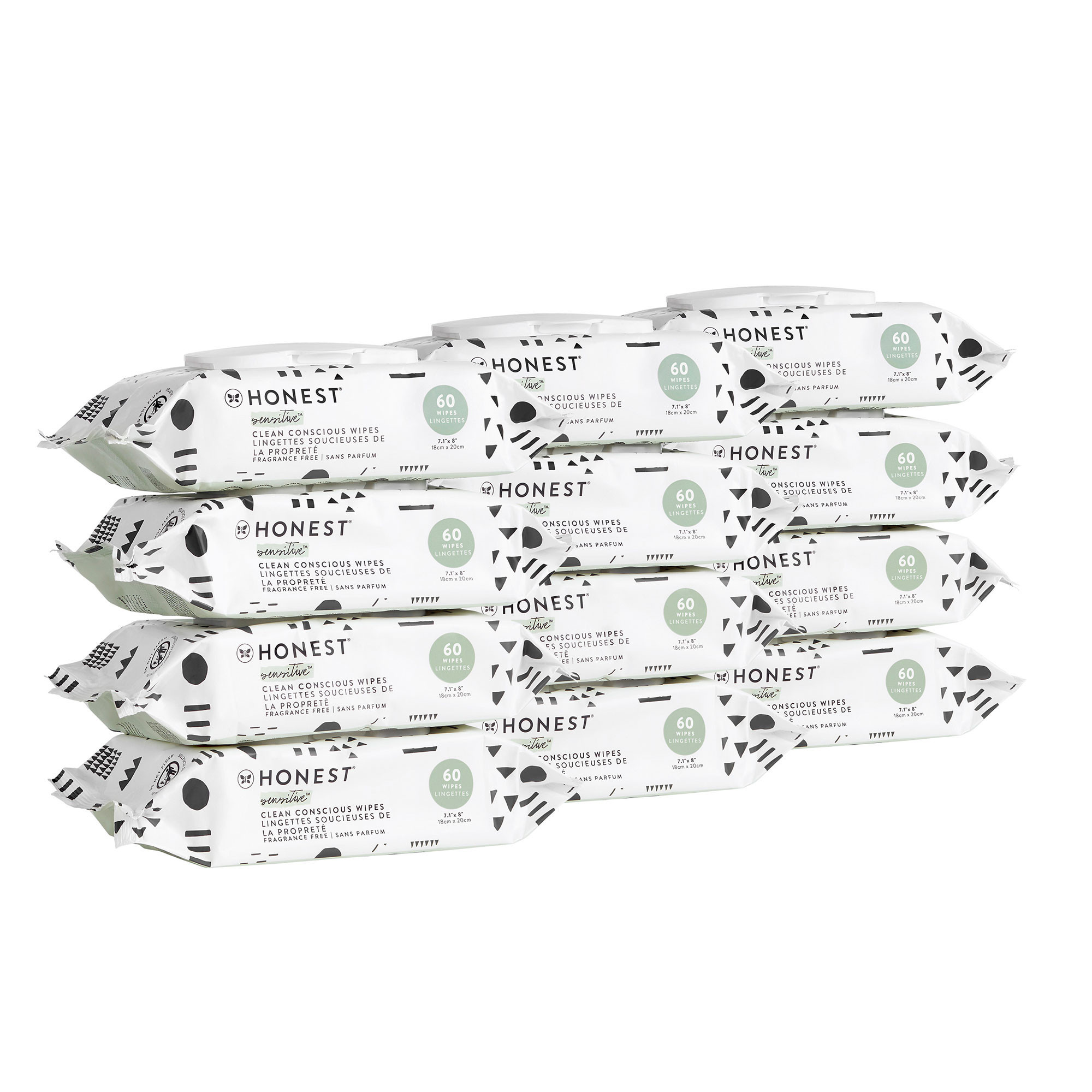 Honest Pattern Play, 720 Count Baby Wipes, Hypoallergenic, Plant-Based | The Honest Company
