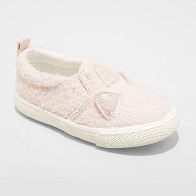 Toddler Girls' Navia Slip-On Apparel Sneakers - Cat & Jack™ Blush | Target