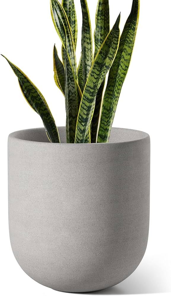 LE TAUCI 10 Inch Plant Pots, Ceramic Plant Pots Indoor, Mid-Century Modern Planters for Indoor Pl... | Amazon (CA)