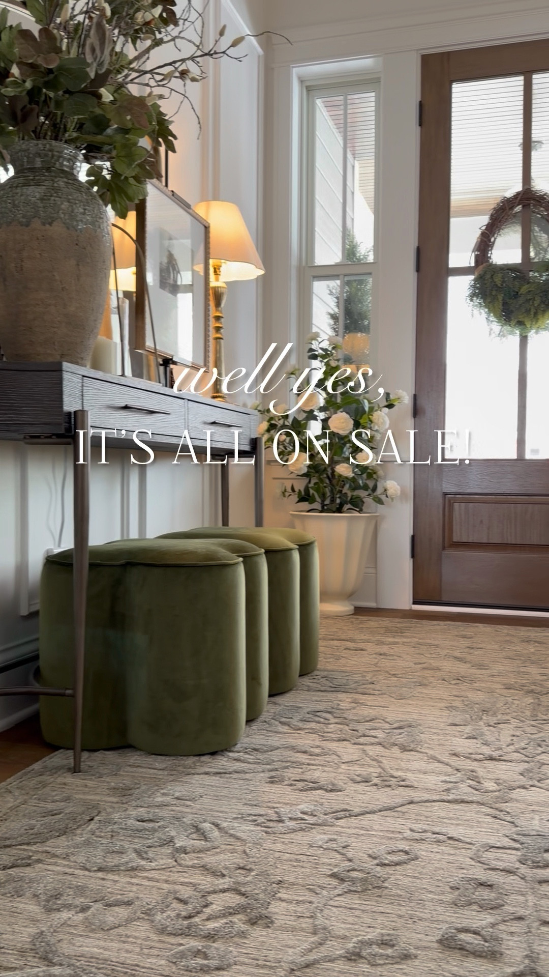 I love when it’s ALL on sale! Most everything in my foyer is currently on the Wayfair President’s Day sale — vases, ottoman stools, rug, mirror, large art and sconce light, plus pillows I have. My living room coffee table and swivel chairs are also on the sale at great discounts! 


#LTKHome #LTKSeasonal #LTKSaleAlert