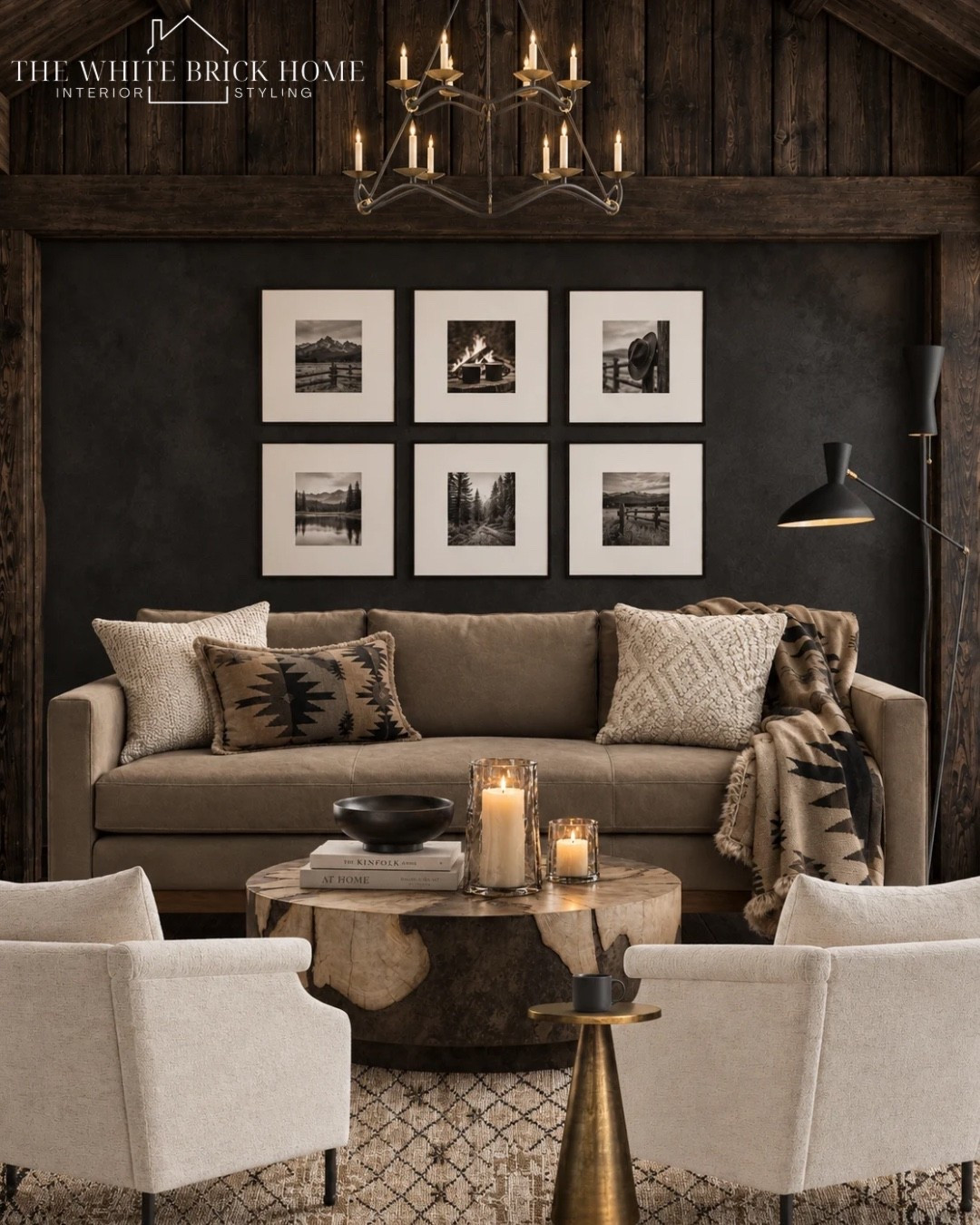 Moody lodge style meets modern luxury - rich textures, warm woods, and western inspired details create the ultimate cozy retreat. 

Living room, living room decor, living room ideas, living room seating, chair, sofa, couch, coffee table, gallery wall, home decor ideas, chandelier, home decor, home accents, home accessories, area rug, living room rug, living room light, floor lamp, leather couch, leather sofa, pottery barn, pottery barn decor, McGee and co, McGee and co living room, arhaus, pottery barn living room

#LTKHome #LTKSeasonal #LTKSaleAlert