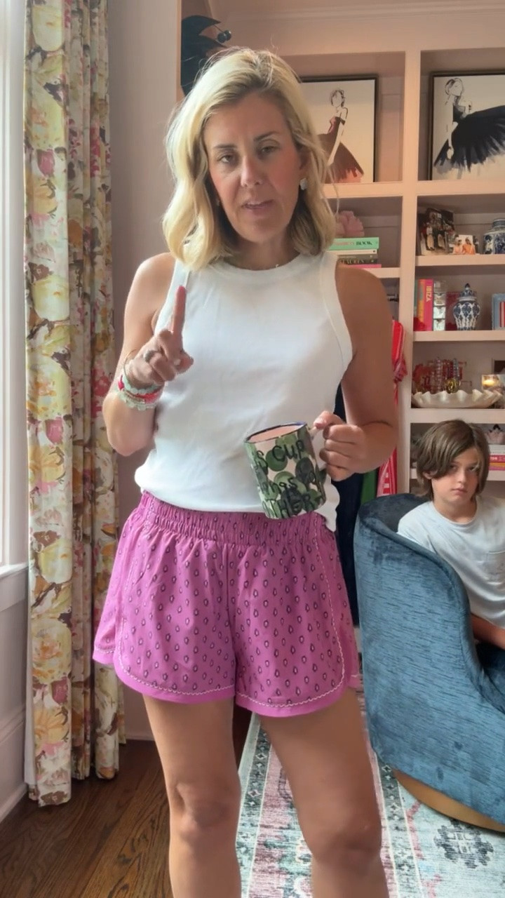 SHORTS ON SALE! Now these shorts are a keeper! 
Tank - medium petite (size up) 
Shorts - small
Sneaker - 8 tts 

*code Catherine20 at Allie + Bess

#LTKdayinmylife #LTKootd #LTKmomlife