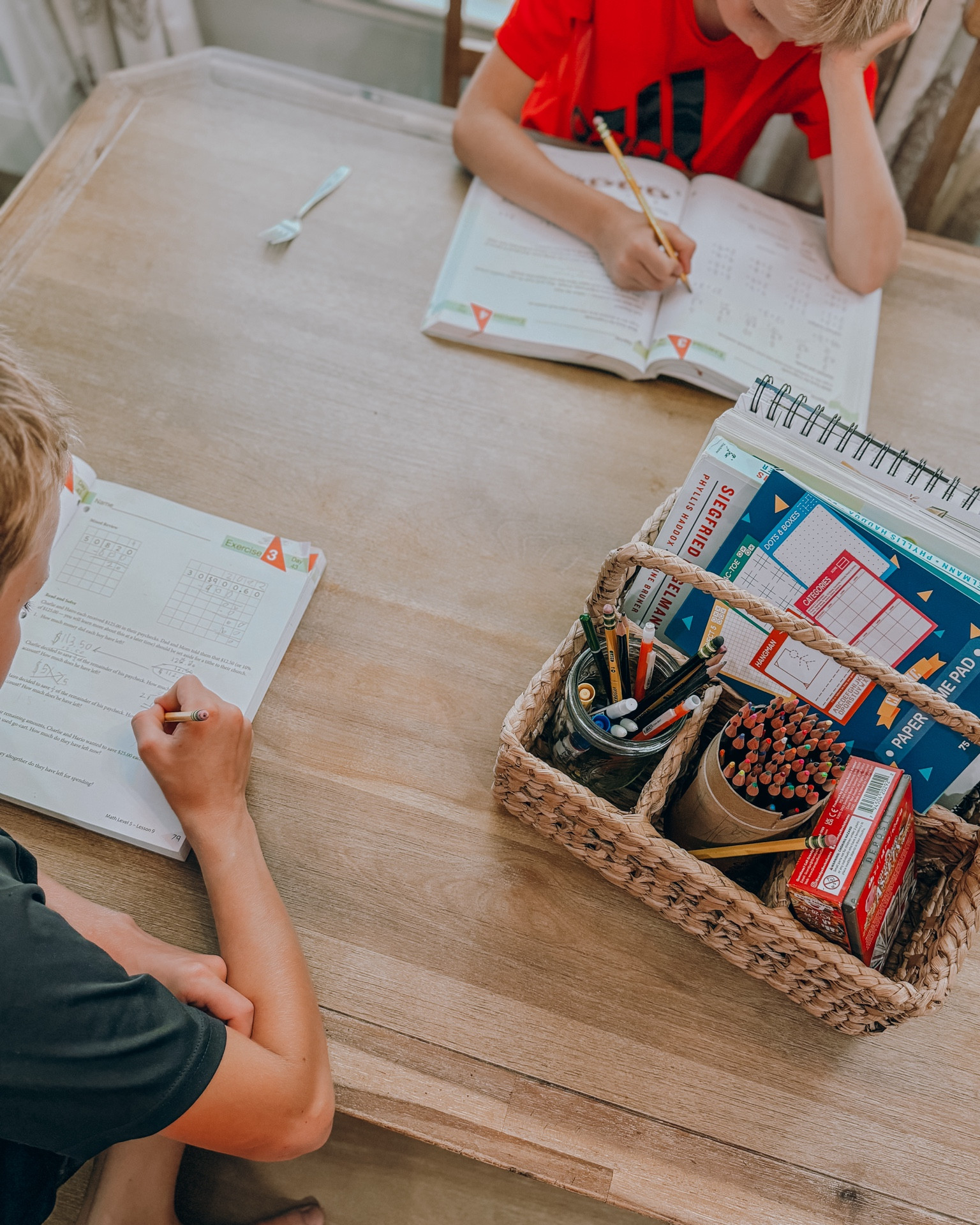 Light summer school resources & table caddy.

#LTKFamily #LTKHome #LTKFindsUnder100