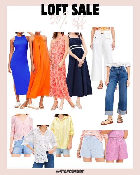 Loft - sale - white jeans - maxi dress - button up shirt - jean shorts - mom jeans - summer dressess

#LTKStyleTip #LTKSaleAlert