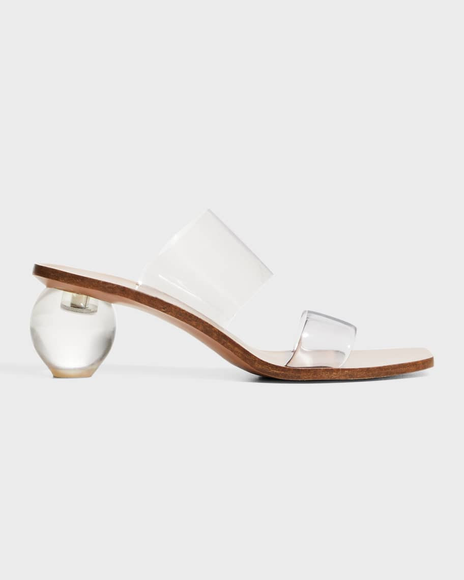 Cult Gaia Jila Vinyl Slide Sandals | Neiman Marcus