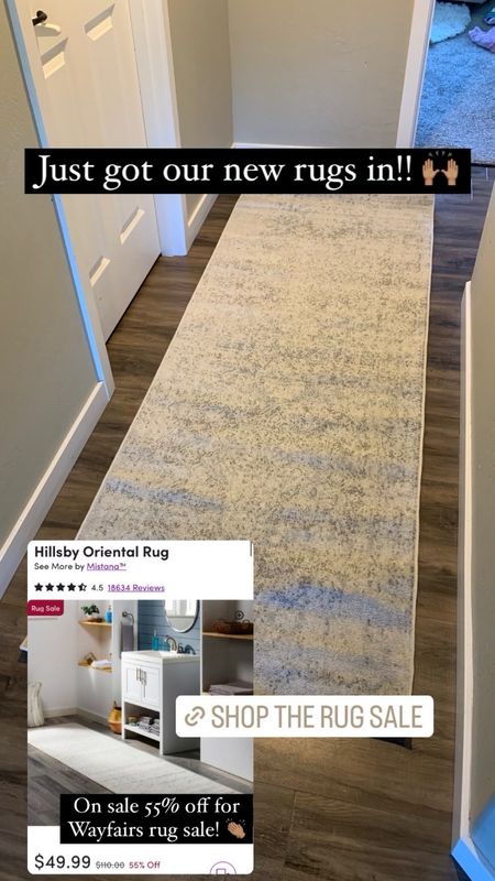 Just got our hallway runner rugs in and i love them!! Take advantage of Wayfair’s rug sale today and get yourself that new rug you’ve been wanting!! #rugsale #runnerrugs #wayfairsale #springrefresh

#LTKSeasonal #LTKSaleAlert #LTKHome