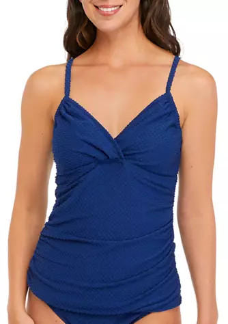 Swiss Dot Crossover Swim Tankini | Belk