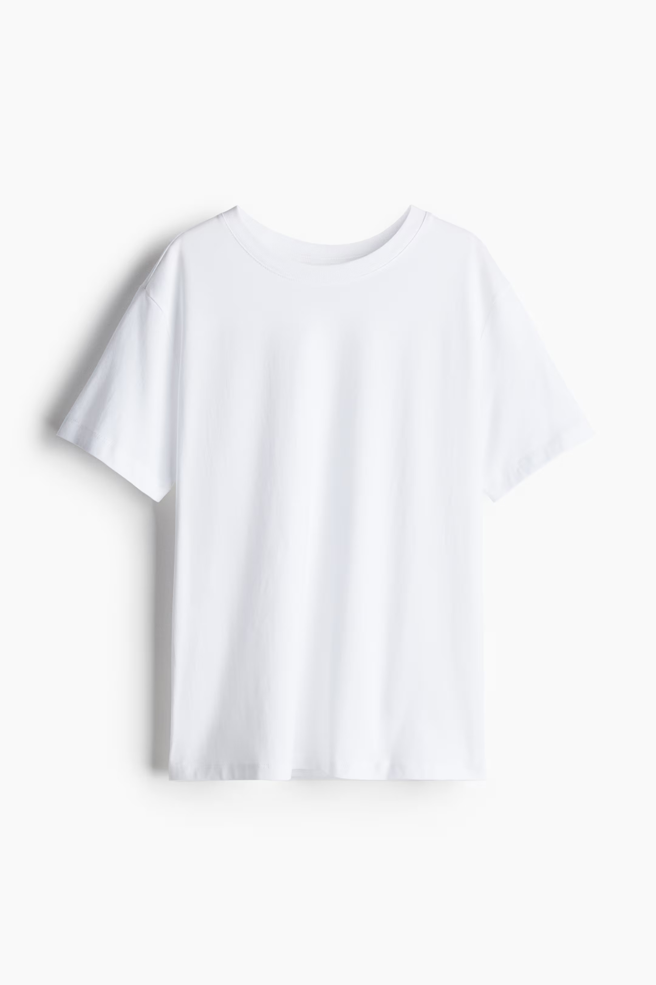 Cotton T-shirt - Round neck - Short sleeve - White - Ladies | H&M GB | H&M (UK, MY, IN, SG, PH, TW, HK)
