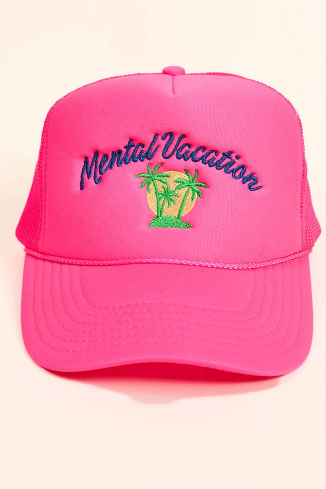 Mental Vacation Pink Trucker Hat | Pink Lily