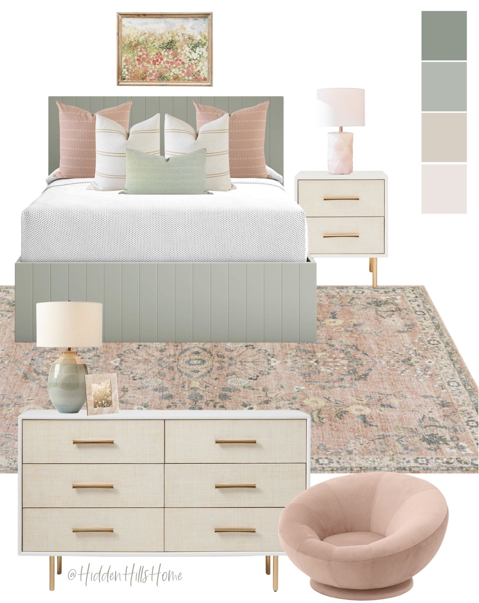 Girls bedroom decor mood board, cute girls room decor ideas, girls room design, pink and green girls bedroom Inspo #girlsroom

#LTKHome #LTKSaleAlert #LTKKids