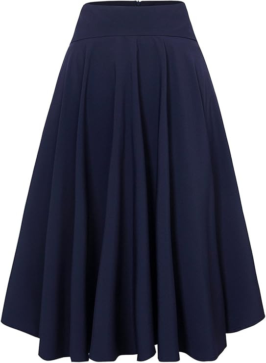 CHOiES record your inspired fashion Women's Pink/BlackBlue/White Solid High Waist Trumpet Midi Sk... | Amazon (US)