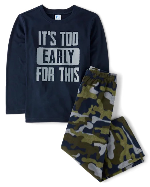 Boys Camo Pajamas - blue | The Children's Place