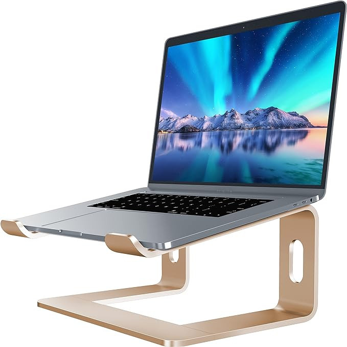 SOUNDANCE Laptop Stand, Aluminum Computer Riser, Ergonomic Laptops Elevator for Desk, Metal Holde... | Amazon (US)