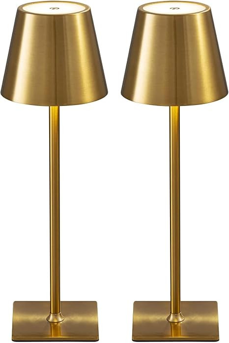 Set of 2 Cordless Table Lamps, LED Rechargeable Battery Operated Desk Lamps with 3 Color Stepless... | Amazon (CA)
