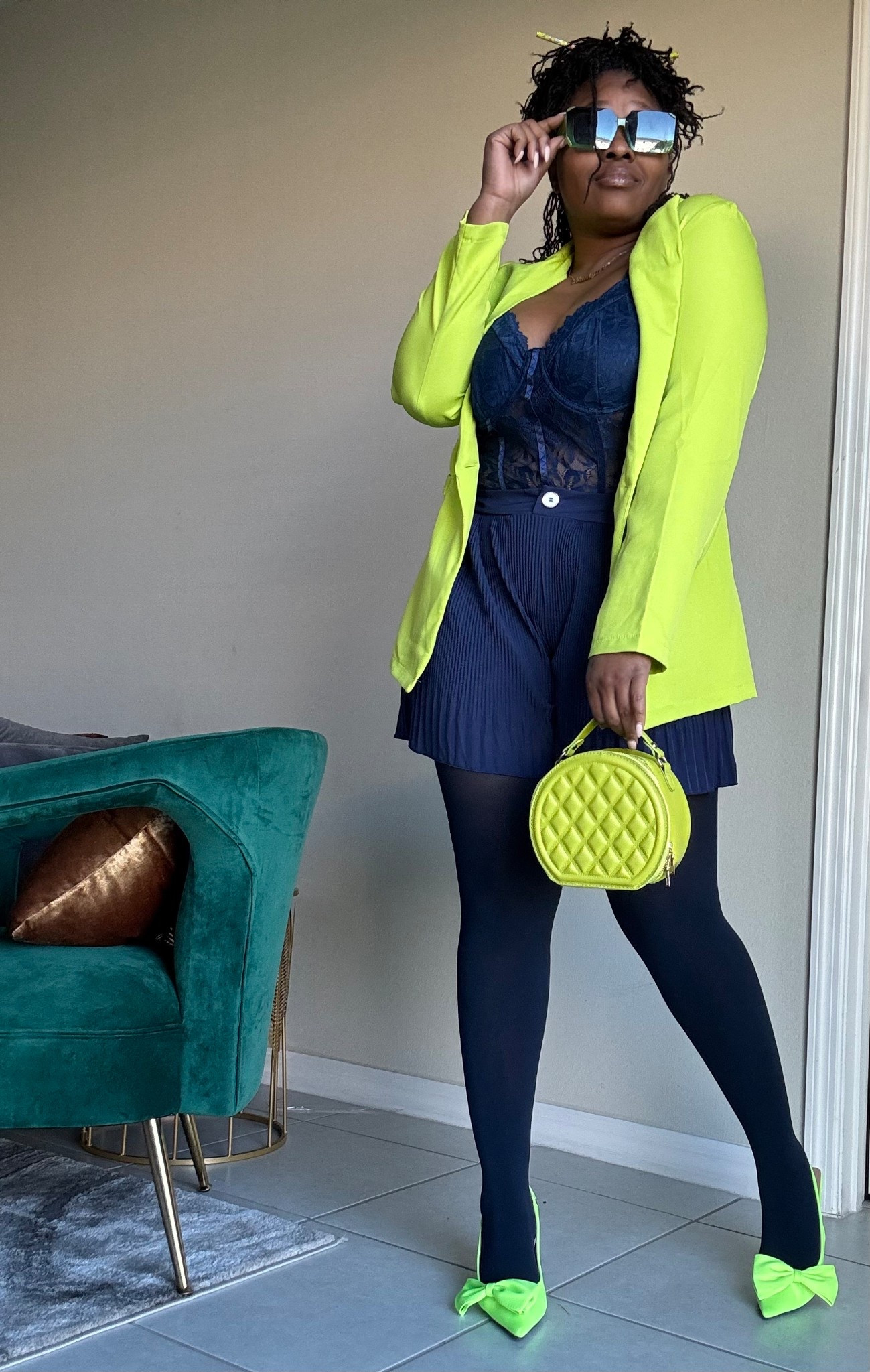 Bodysuit and Blazer are a L. Shorts are an XL but I could’ve gotten a L. I do appreciate the length though 

#LTKootd #LTKgrwm #LTKOver40