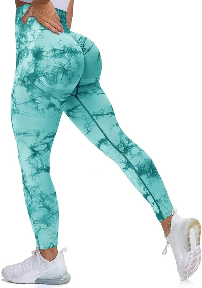 MOHUACHI High Waisted Leggings for Women Tummy Control Butt Lifting Yoga Pants Workout Compressio... | Amazon (US)