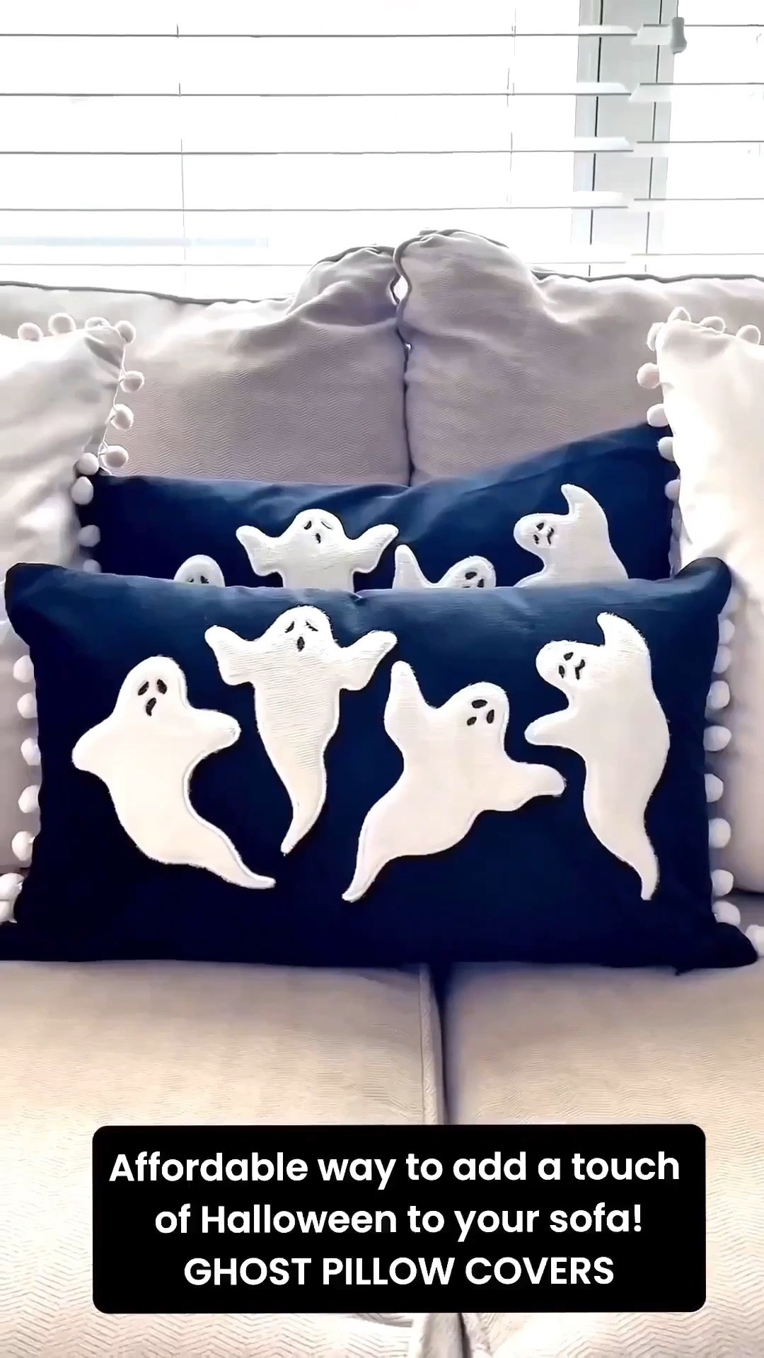 Here’s an affordable way to add a touch of Halloween to your sofa! Ghost pillow covers! They’re spooky and under $20!

Also linking other festive home accents.

#LTKSeasonal #LTKHome #LTKvlog